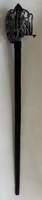 Lot 41 - A FINE SCOTTISH BASKET-HILTED BACKSWORD, THE HILT BY WALTER ALLAN OF STERLING