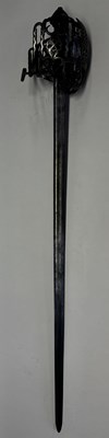 Lot 41 - A FINE SCOTTISH BASKET-HILTED BACKSWORD, THE HILT BY WALTER ALLAN OF STERLING