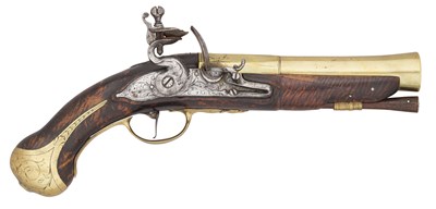 Lot 250 - A VERY RARE EARLY FLINTLOCK BLUNDERBUSS-PISTOL BY G. TRULOCK OF LONDON, LATE 17TH CENTURY