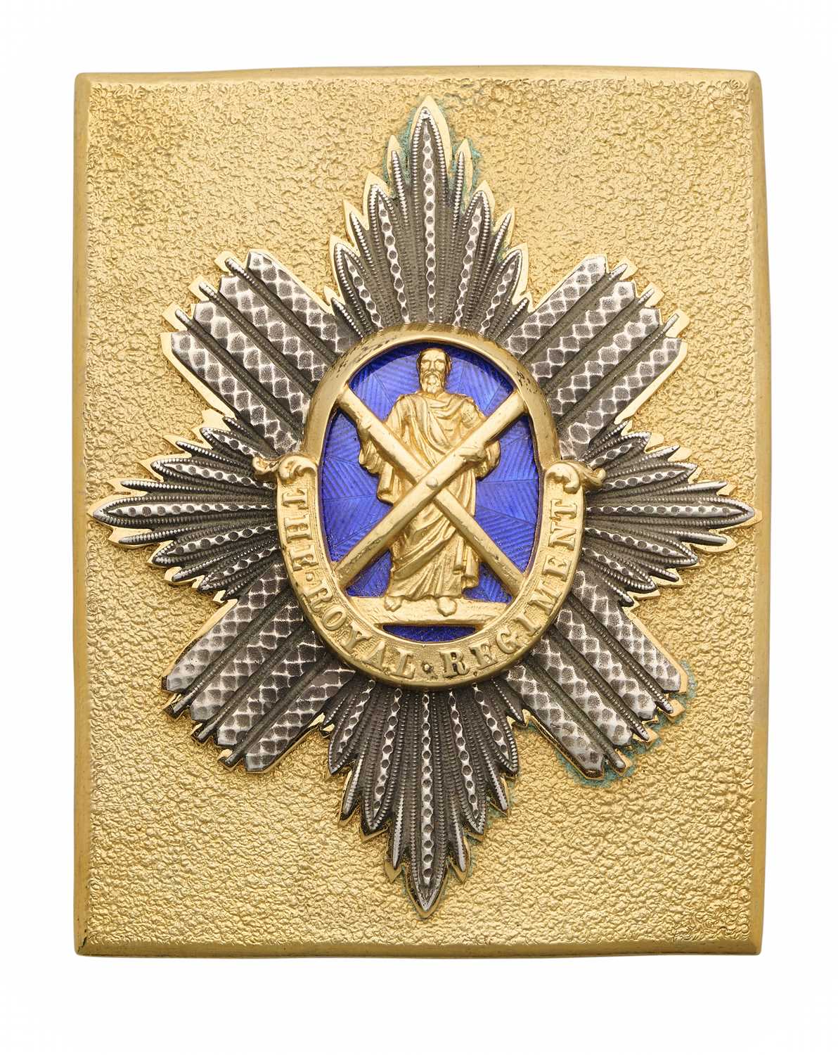 Lot 587 - A FINE ROYAL SCOTS OFFICER’S SHOULDER BELT PLATE, CIRCA 1844-55