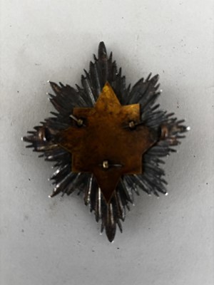 Lot 574 - A GEORGIAN REGENCY GRENADIER GUARDS NON-COMMISSIONED OFFICER'S SHAKO PLATE, CIRCA 1830