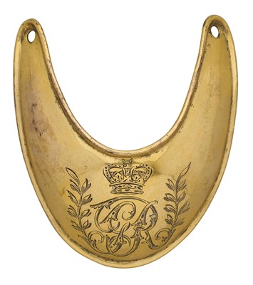 Lot 571 - A GEORGIAN UNIVERSAL PATTERN OFFICER'S GORGET