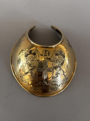 Lot 569 - AN HONOURABLE EAST INDIA COMPANY OFFICER'S SILVER-GILT GORGET, JOHN REILY, LONDON, 1802