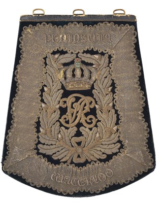 Lot 603 - A VICTORIAN OFFICER’S FULL DRESS SABRETACHE OF THE ROYAL DRAGOONS