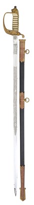 Lot 546 - A NAVAL OFFICER’S SWORD OF THE ROYAL INDIAN MARINES RETAILED BY J.R. GAUNT & SON LIMITED