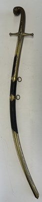 Lot 22 - A TURKISH JEWELLED AND SILVER-GILT MOUNTED SHAMSHIR, REIGN OF ABDULAZIZ