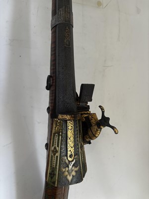 Lot 38 - AN OTTOMAN 28 BORE MIQUELET-LOCK RIFLE (SHISHANA), TURKEY, LATE 18TH CENTURY