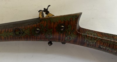 Lot 38 - AN OTTOMAN 28 BORE MIQUELET-LOCK RIFLE (SHISHANA), TURKEY, LATE 18TH CENTURY