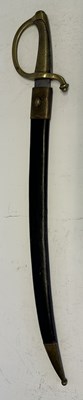 Lot 535 - A FRENCH NAPOLEONIC INFANTRY SABRE (BRIQUET), AND A FRENCH NAVAL SABRE (BRIQUET)