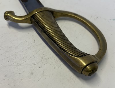Lot 535 - A FRENCH NAPOLEONIC INFANTRY SABRE (BRIQUET), AND A FRENCH NAVAL SABRE (BRIQUET)