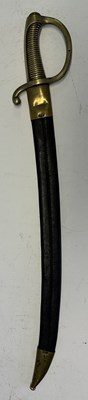 Lot 535 - A FRENCH NAPOLEONIC INFANTRY SABRE (BRIQUET), AND A FRENCH NAVAL SABRE (BRIQUET)