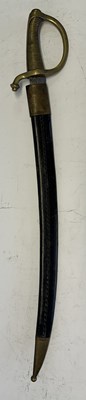 Lot 535 - A FRENCH NAPOLEONIC INFANTRY SABRE (BRIQUET), AND A FRENCH NAVAL SABRE (BRIQUET)