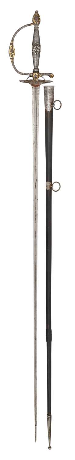 Lot 62 - A CONTINENTAL STEEL-HILTED SMALL-SWORD, SECOND HALF OF THE 18TH CENTURY