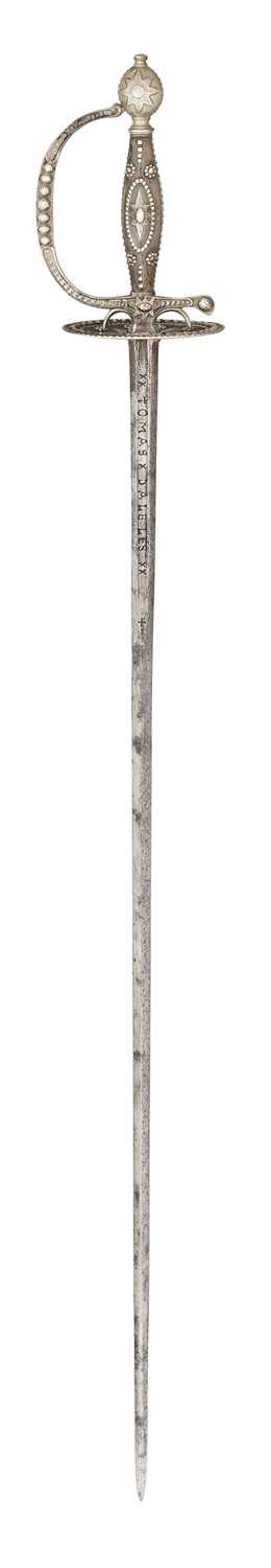 Lot 59 - A SILVER-HILTED SMALL-SWORD, THE HILT MID-LATE 18TH CENTURY