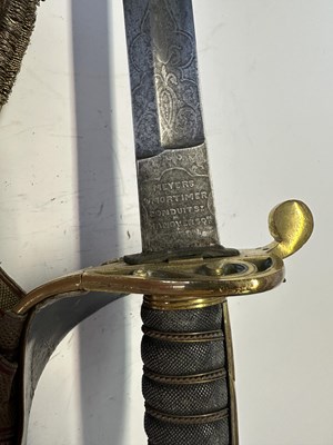 Lot 85 - AN 1845 PATTERN INFANTRY OFFICER’S SWORD RETAILED BY MEYERS & MORTIMER, CONDUIT ST.