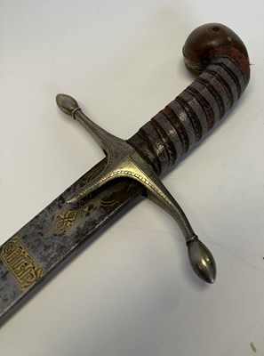 Lot 74 - A TURKISH KILIJ WITH GOLD BLADE INSCRIPTIONS, PROBABLY REIGN OF SELIM III (1789-1807)