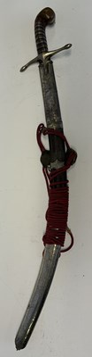 Lot 74 - A TURKISH KILIJ WITH GOLD BLADE INSCRIPTIONS, PROBABLY REIGN OF SELIM III (1789-1807)