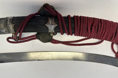 Lot 74 - A TURKISH KILIJ WITH GOLD BLADE INSCRIPTIONS, PROBABLY REIGN OF SELIM III (1789-1807)