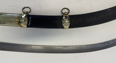 Lot 75 - A TURKISH SHAMSHIR WITH SILVER-GILT MOUNTS, TURKISH SILVER AND TUGHRA MARKS