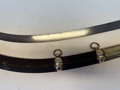 Lot 75 - A TURKISH SHAMSHIR WITH SILVER-GILT MOUNTS, TURKISH SILVER AND TUGHRA MARKS