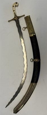 Lot 79 - A BRITISH OFFICER’S MAMELUKE-HILTED SHAMSHIR IN THE OTTOMAN FASHION, EARLY 19TH CENTURY