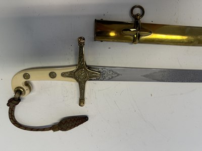 Lot 81 - AN 1831 PATTERN GENERAL OFFICER’S MAMELUKE HILTED SABRE RETAILED BY MEYERS, MORTIMER & CO.