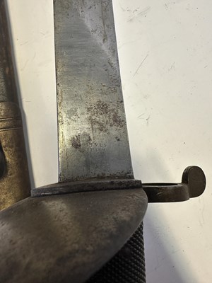 Lot 96 - AN 1859 PATTERN MKII NAVAL CUTLASS BAYONET, NO. 4074, CIRCA 1860