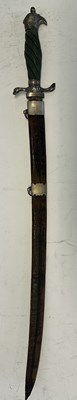Lot 93 - AN ENGLISH SILVER-MOUNTED HUNTING HANGER, CIRCA 1770