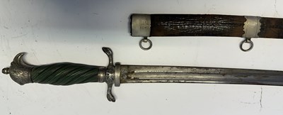 Lot 93 - AN ENGLISH SILVER-MOUNTED HUNTING HANGER, CIRCA 1770