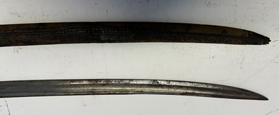 Lot 93 - AN ENGLISH SILVER-MOUNTED HUNTING HANGER, CIRCA 1770