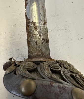 Lot 83 - A 1ST LIFE GUARDS OFFICER’S SWORD BY PROSSER, MANUFACTURER TO THE KING, CHARING CROSS