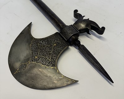 Lot 20 - A PERSIAN AXE, QAJAR, 19TH CENTURY