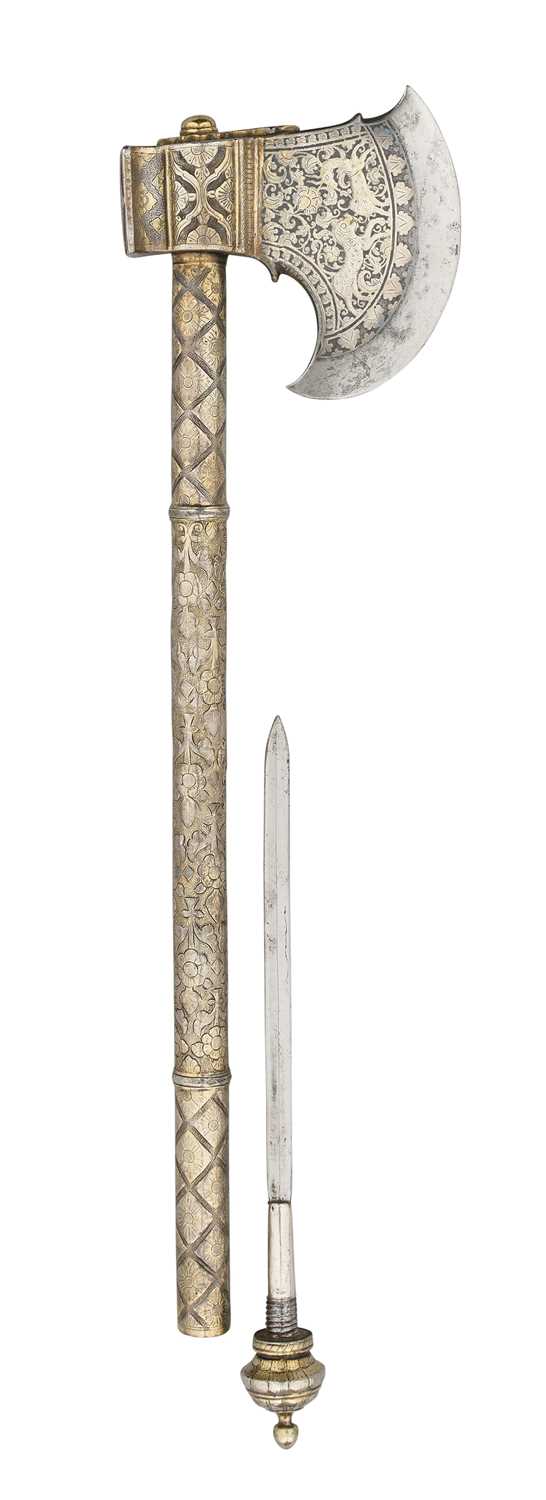 Lot 14 - AN INDIAN AXE, 19TH CENTURY, PROBABLY KUTCH