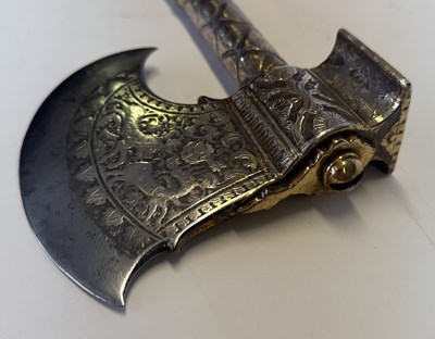Lot 14 - AN INDIAN AXE, 19TH CENTURY, PROBABLY KUTCH