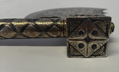 Lot 14 - AN INDIAN AXE, 19TH CENTURY, PROBABLY KUTCH