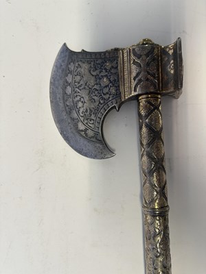 Lot 14 - AN INDIAN AXE, 19TH CENTURY, PROBABLY KUTCH