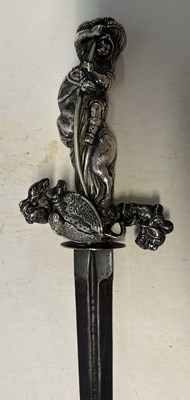Lot 47 - A SILVER-HILTED RAPIER, POSSIBLY MID-17TH CENTURY