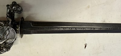 Lot 47 - A SILVER-HILTED RAPIER, POSSIBLY MID-17TH CENTURY