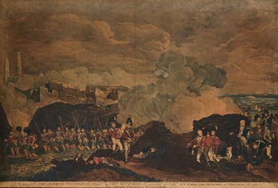 Lot 52 - AFTER ROBERT KER PORTER, A TRIPTYCH OF THE CONQUEST OF SERINGAPATAM, BY J. VENDRAMINI, 1802-1803