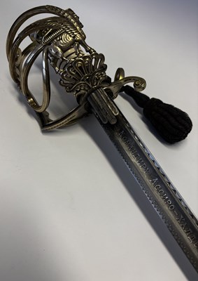 Lot 109 - AN EXTREMELY RARE AND FINE ‘WHITE RUSSIAN’ PRESENTATION SABRE TO THE COMMANDER OF THE