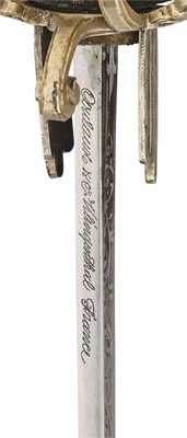 Lot 109 - AN EXTREMELY RARE AND FINE ‘WHITE RUSSIAN’ PRESENTATION SABRE TO THE COMMANDER OF THE
