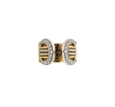 Lot 367 - CARTIER: GOLD AND DIAMOND RING, 1986