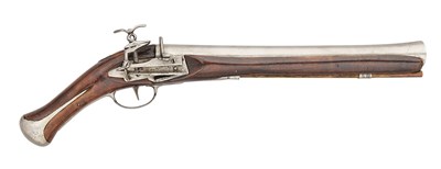 Lot 213 - A EUROPEAN MIQUELET-LOCK BLUNDERBUSS-PISTOL, LATE 17TH CENTURY, POSSIBLY SWEDISH