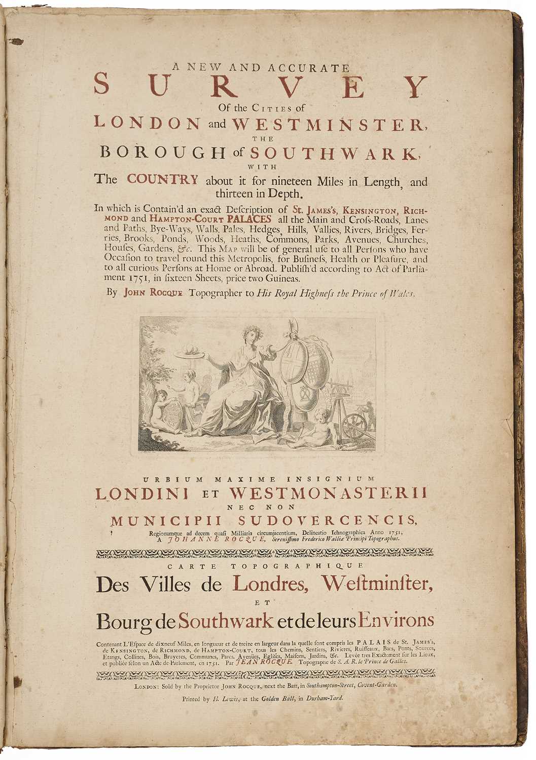 Lot 19 - JOHN ROCQUE (BRITISH 1704-1762)