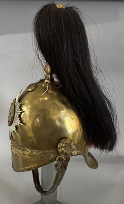 Lot 566 - AN 1871 PATTERN OTHER RANKS 3RD (PRINCE OF WALES’S) DRAGOON GUARDS HELMET