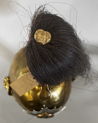 Lot 566 - AN 1871 PATTERN OTHER RANKS 3RD (PRINCE OF WALES’S) DRAGOON GUARDS HELMET