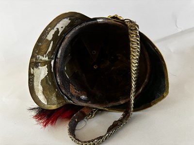 Lot 566 - AN 1871 PATTERN OTHER RANKS 3RD (PRINCE OF WALES’S) DRAGOON GUARDS HELMET