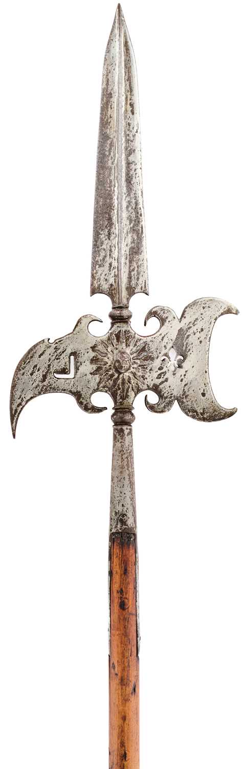 Lot 533 - A REPRODUCTION FRENCH SERGEANT’S HALBERD OF LOUIS XVI (R. 1774-1792), PROBABLY 19TH CENTURY