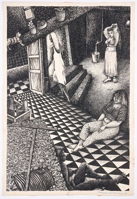 Lot 19 - CHANDRIMA BHATTARCHARYA, INDIA (B. 1963), 'AFTER 9'