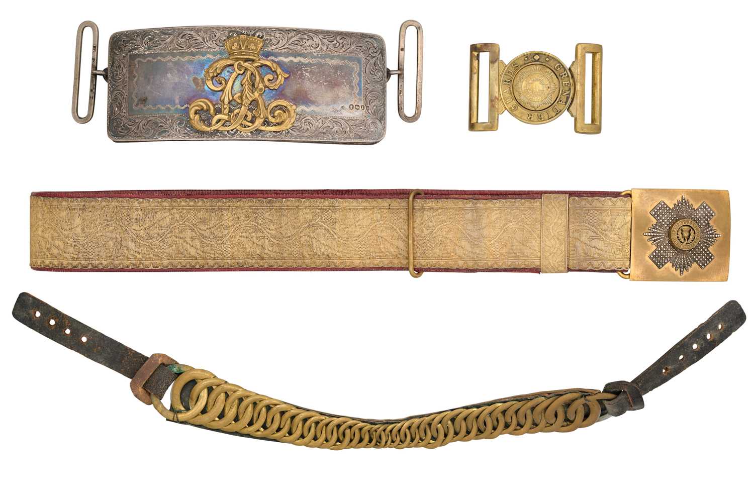 Lot 573 - A VICTORIAN OFFICER’S SILVER-MOUNTED FLAP-POUCH, LONDON SILVER HALLMARKS FOR 1884, MAKER’S MARK ET